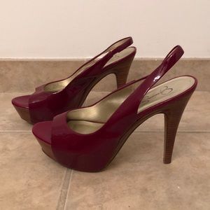 Classic red sling back Jessica Simpson pumps